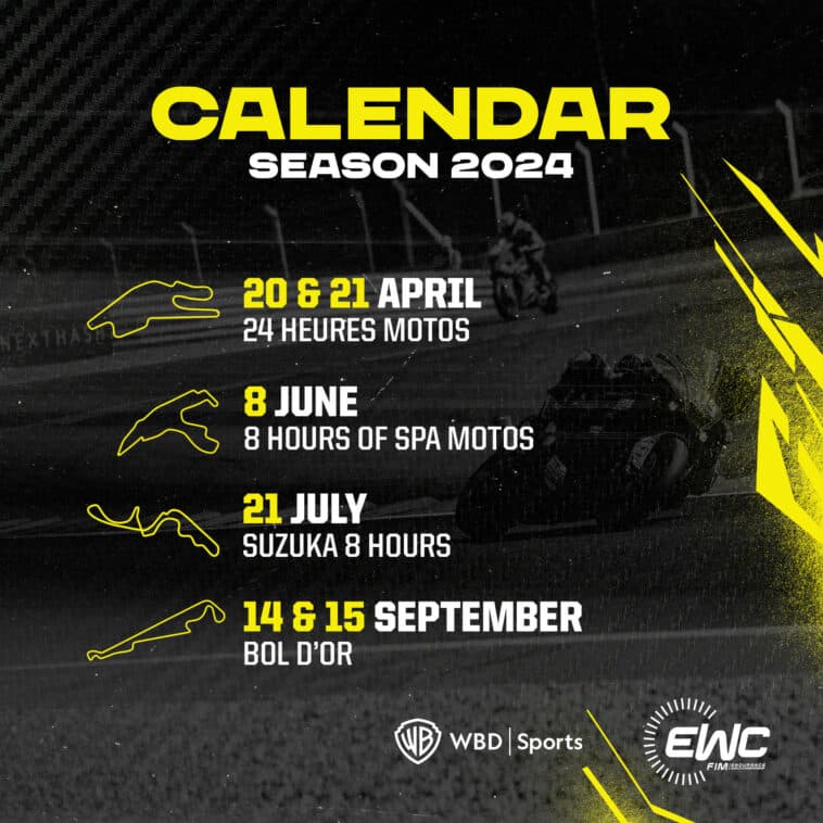 les dates du championnat d'endurance 2024